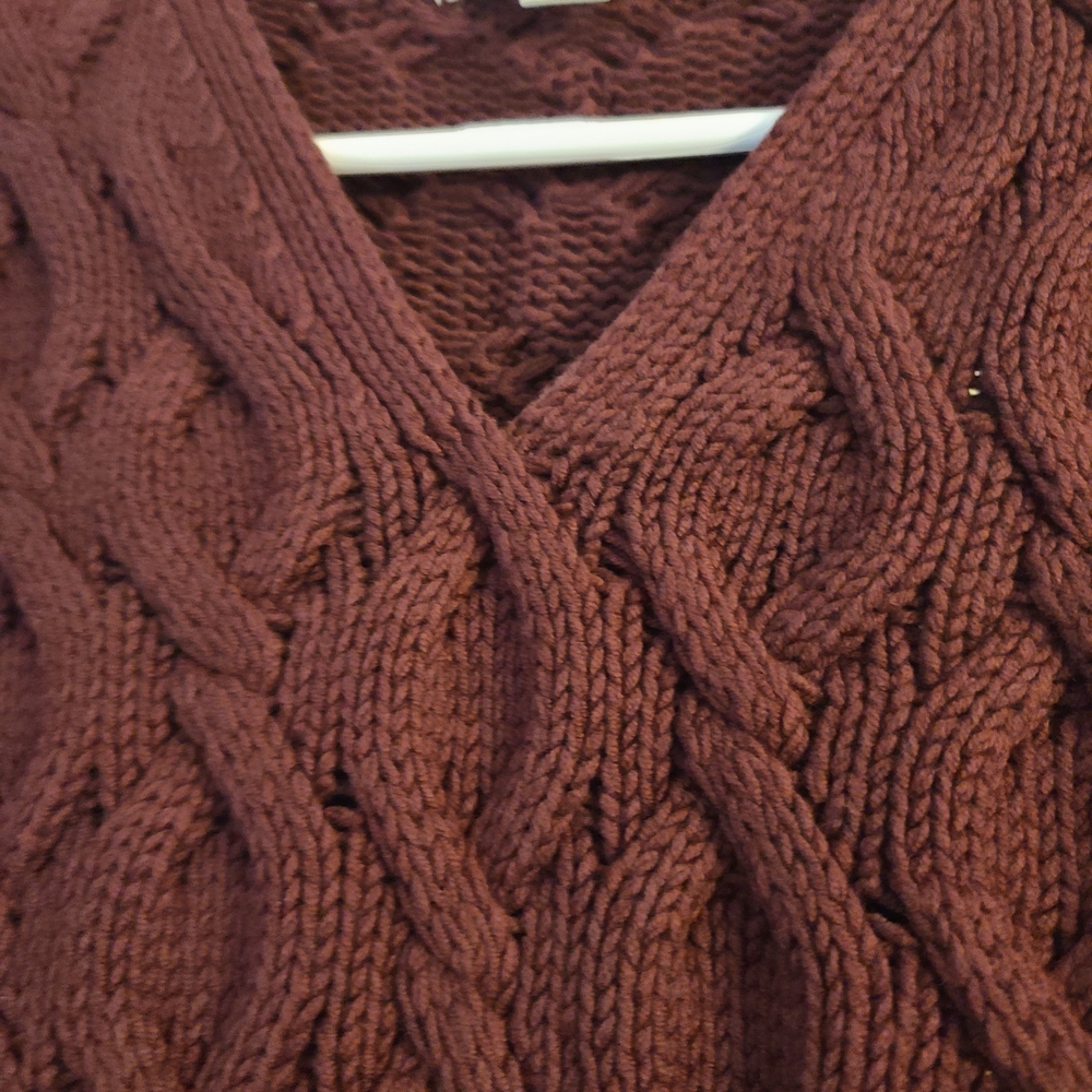 Tommy Hilfiger Burgundy V-Neck Sweater - Picture 5 of 9